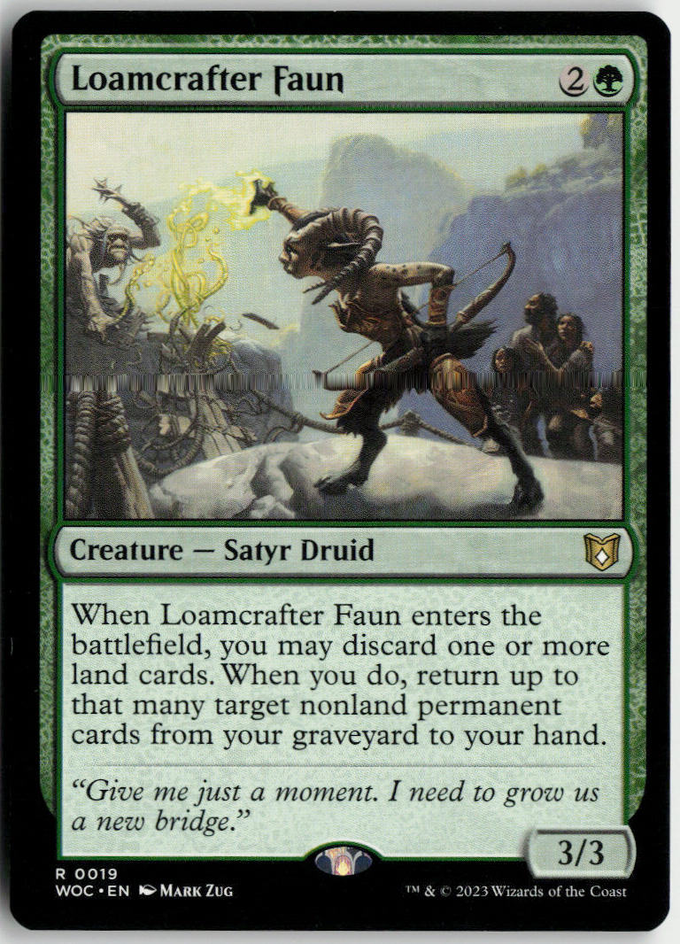 Loamcrafter Faun - Wilds of Eldraine Commander #19 - Near Mint - Normal