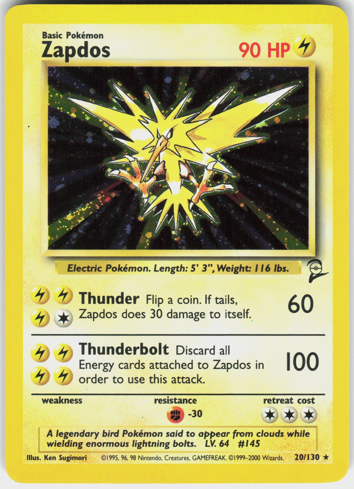 Zapdos #20 NM