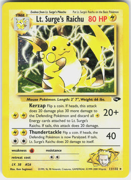 Lt. Surge's Raichu #11 NM