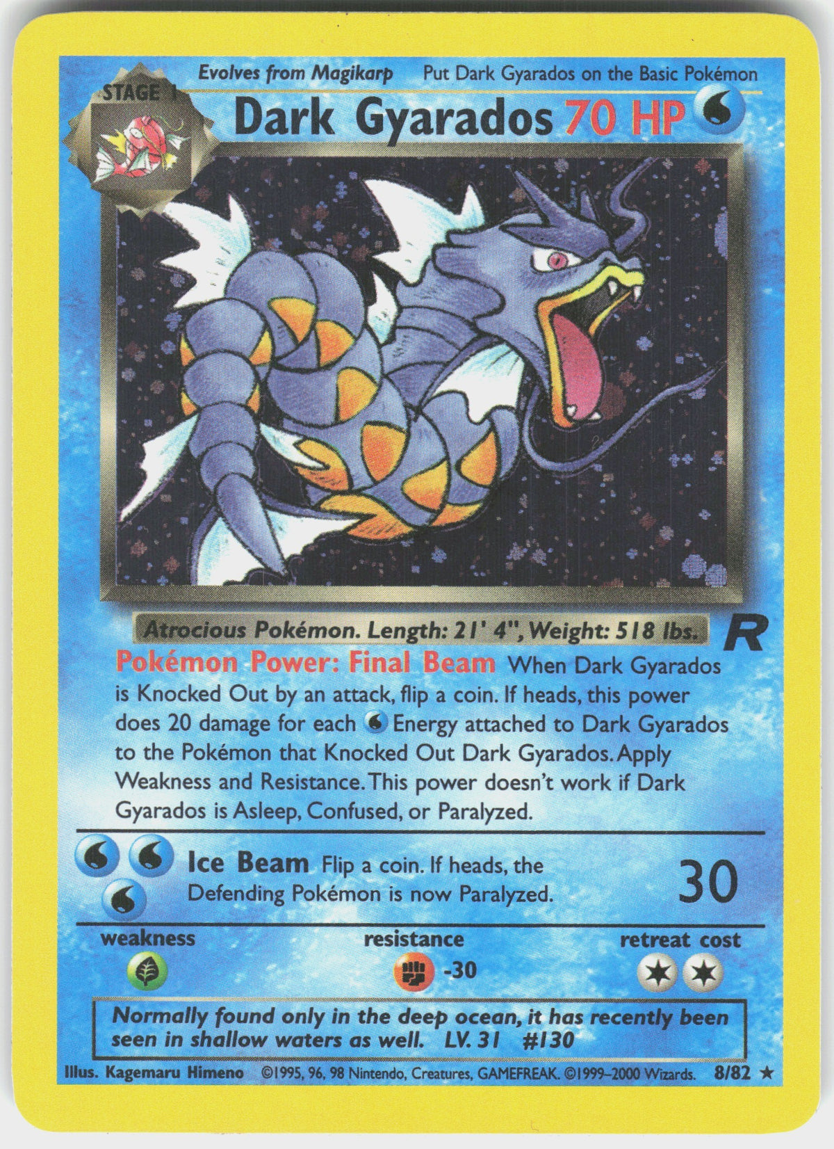 Dark Gyarados #8 NM