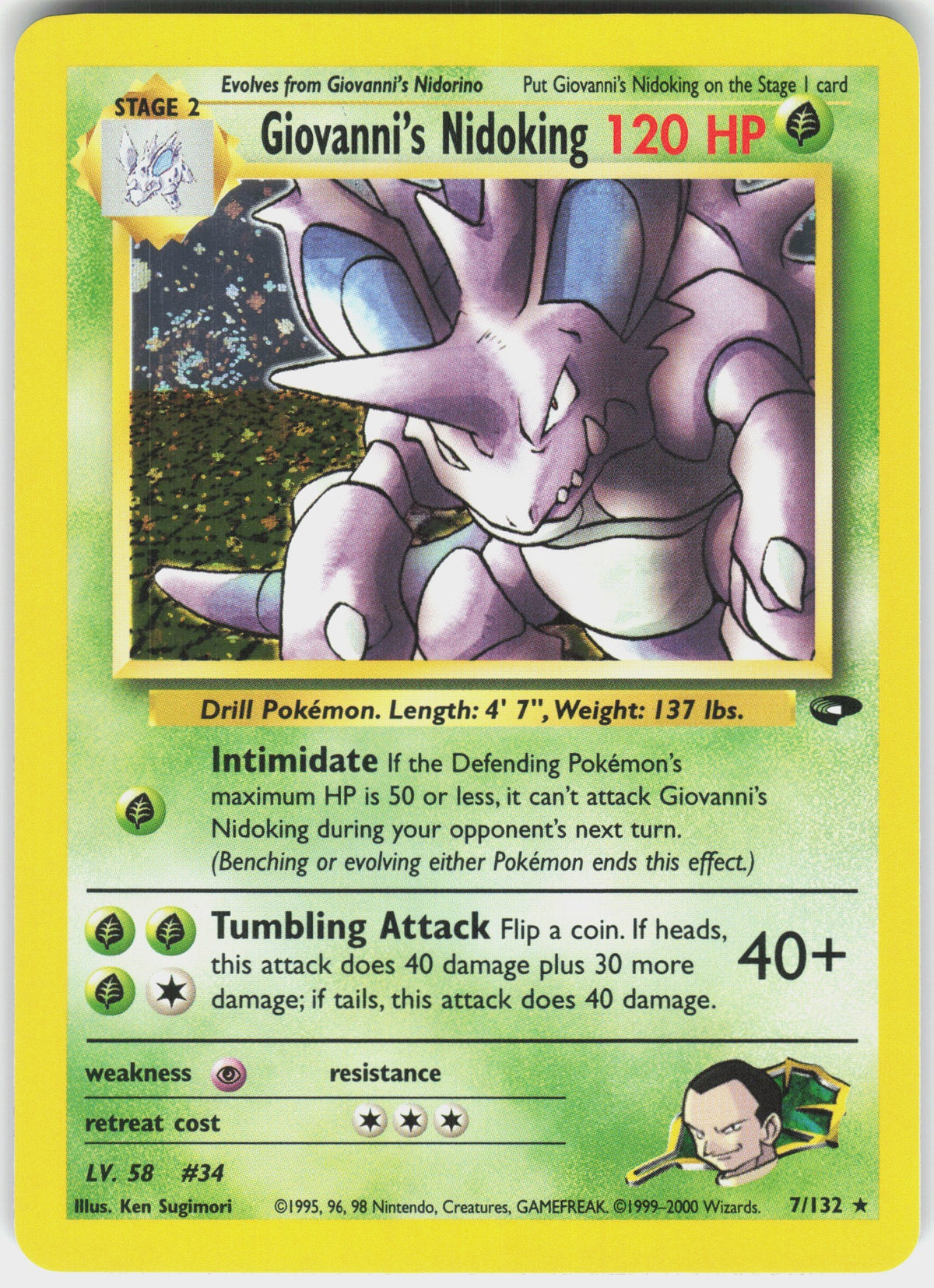 Giovanni's Nidoking #7 NM