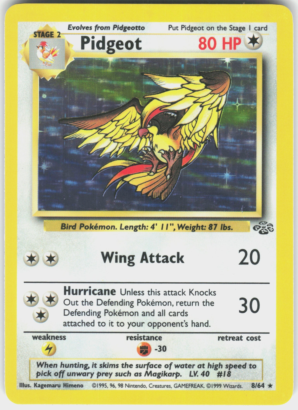 Pidgeot #8 NM