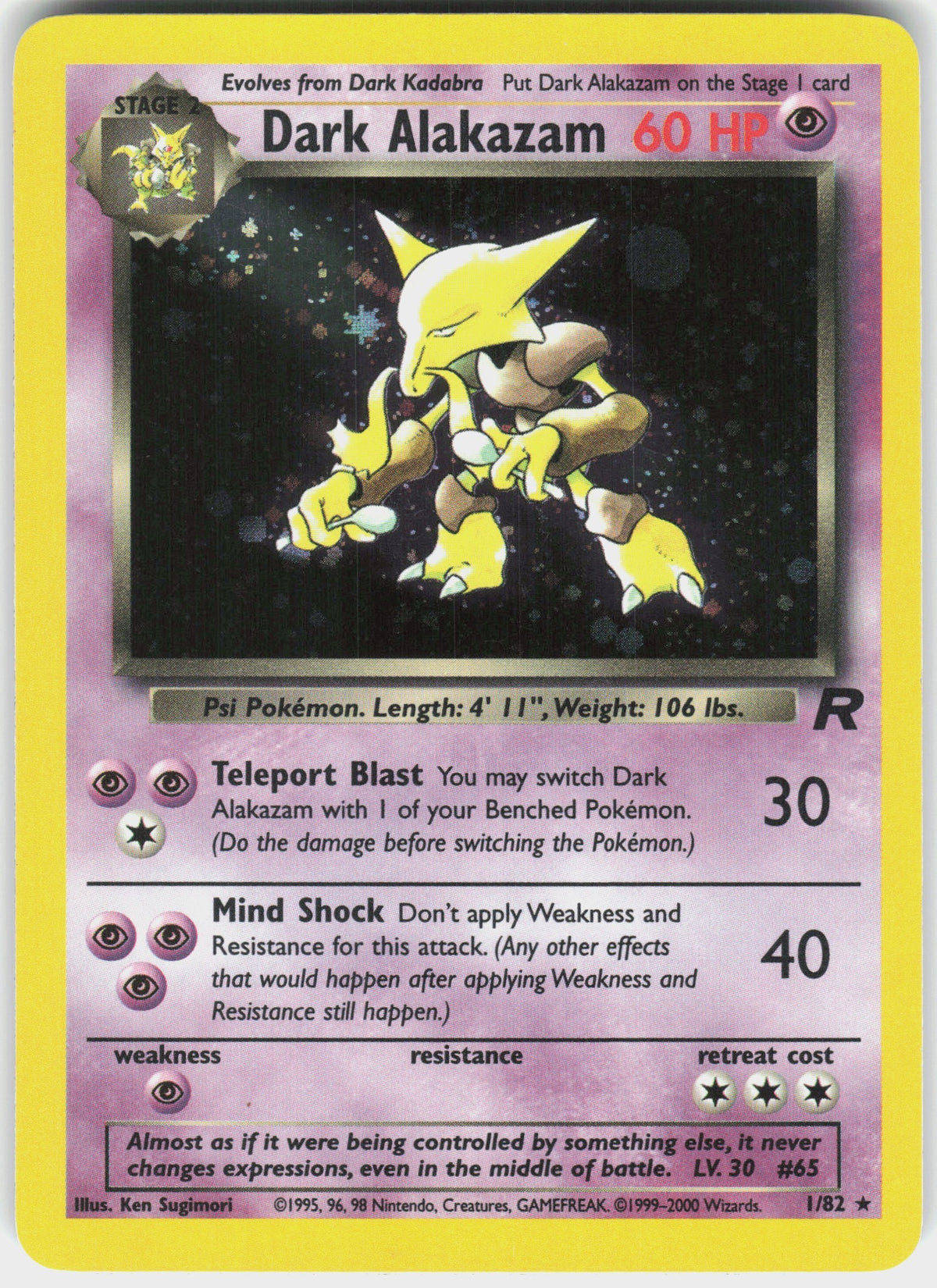 Dark Alakazam #1 NM