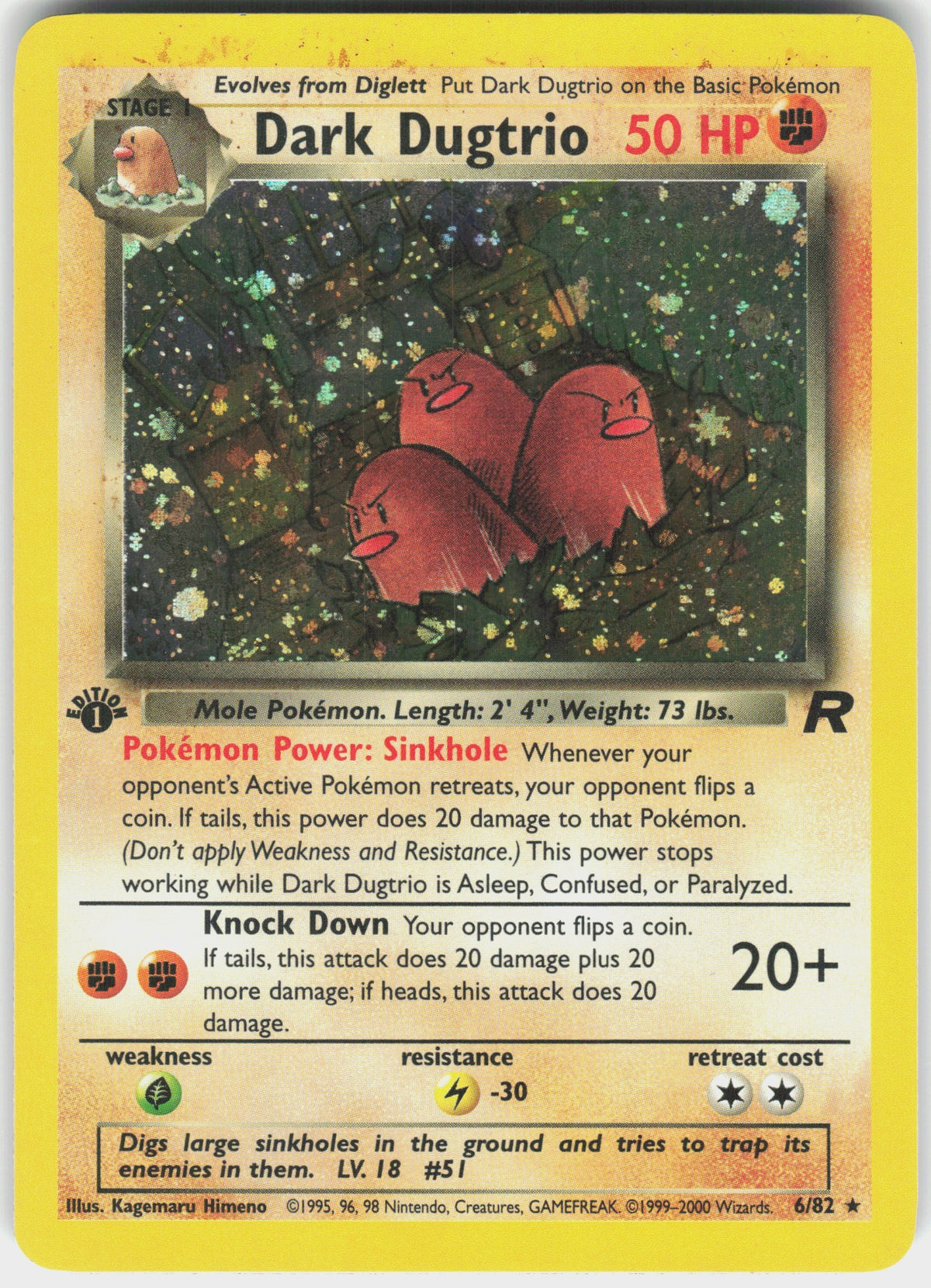 Dark Dugtrio #6 NM