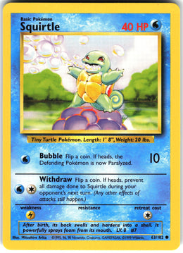 Squirtle #63 NM