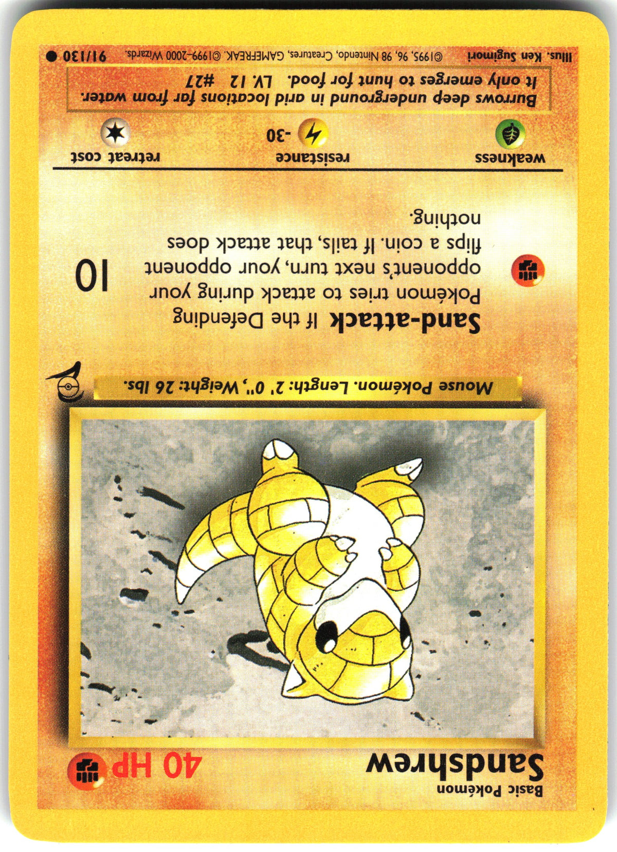 Sandshrew #91 NM