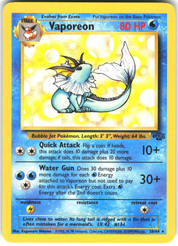 Vaporeon #28 NM