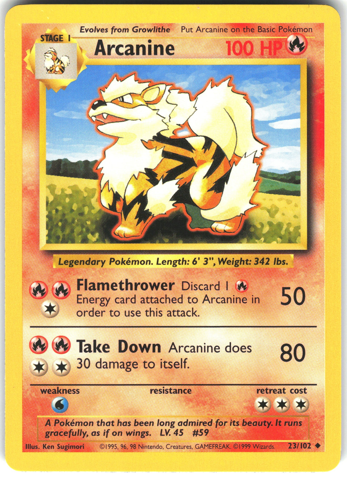 Arcanine #23 NM