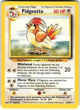 Pidgeotto #22 NM