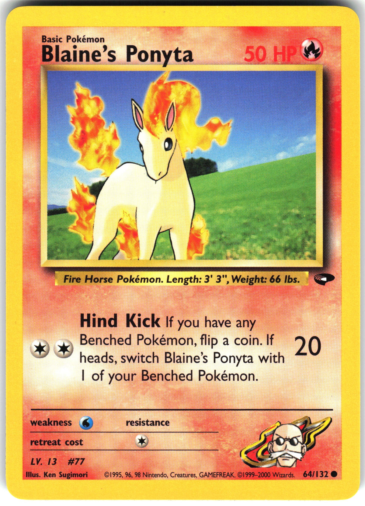 Blaine's Ponyta #64 NM