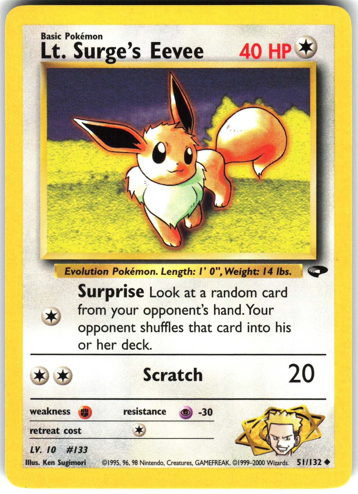 Lt. Surge's Eevee #51 NM