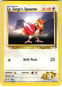 Lt. Surge's Spearow #52 NM