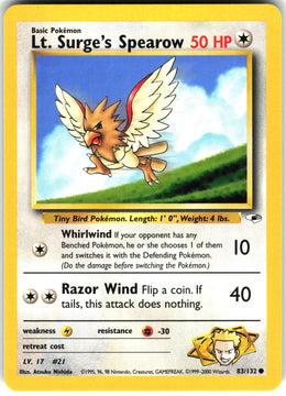 Lt. Surge's Spearow #83 NM