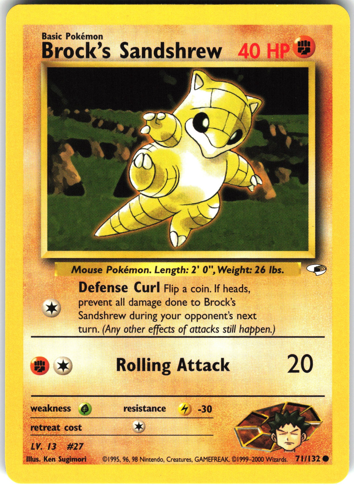 Brock's Sandshrew #71 NM