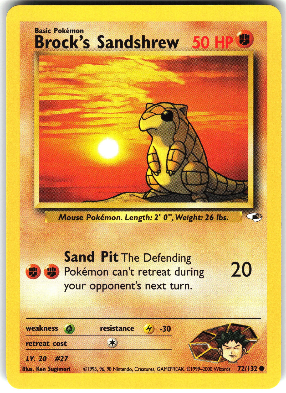 Brock's Sandshrew #72 NM
