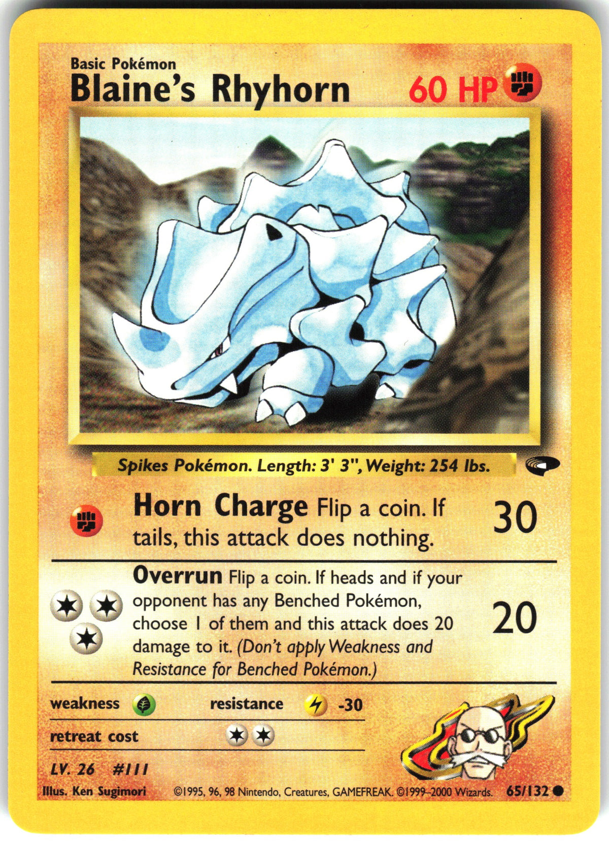 Blaine's Rhyhorn #65 NM