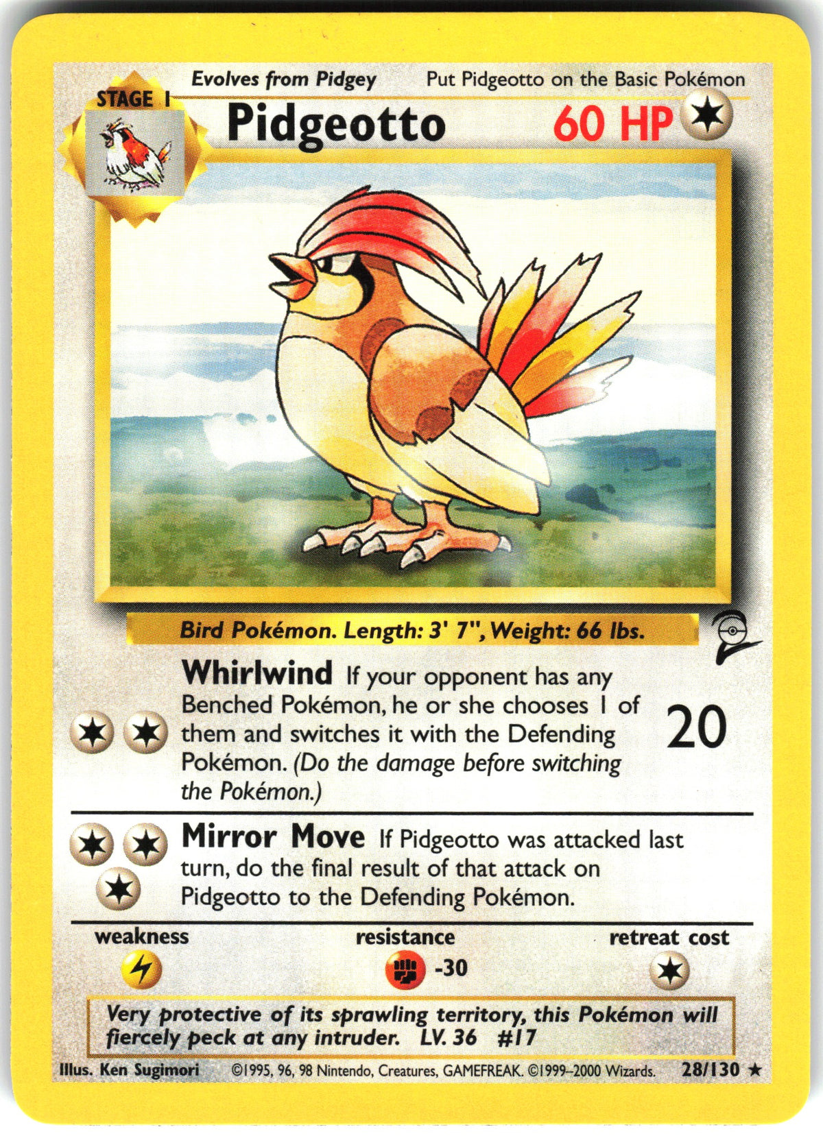 Pidgeotto #28 NM