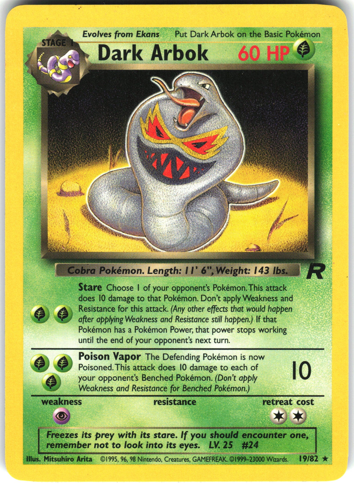 Dark Arbok #19 NM