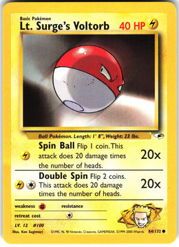 Lt. Surge's Voltorb #84 NM