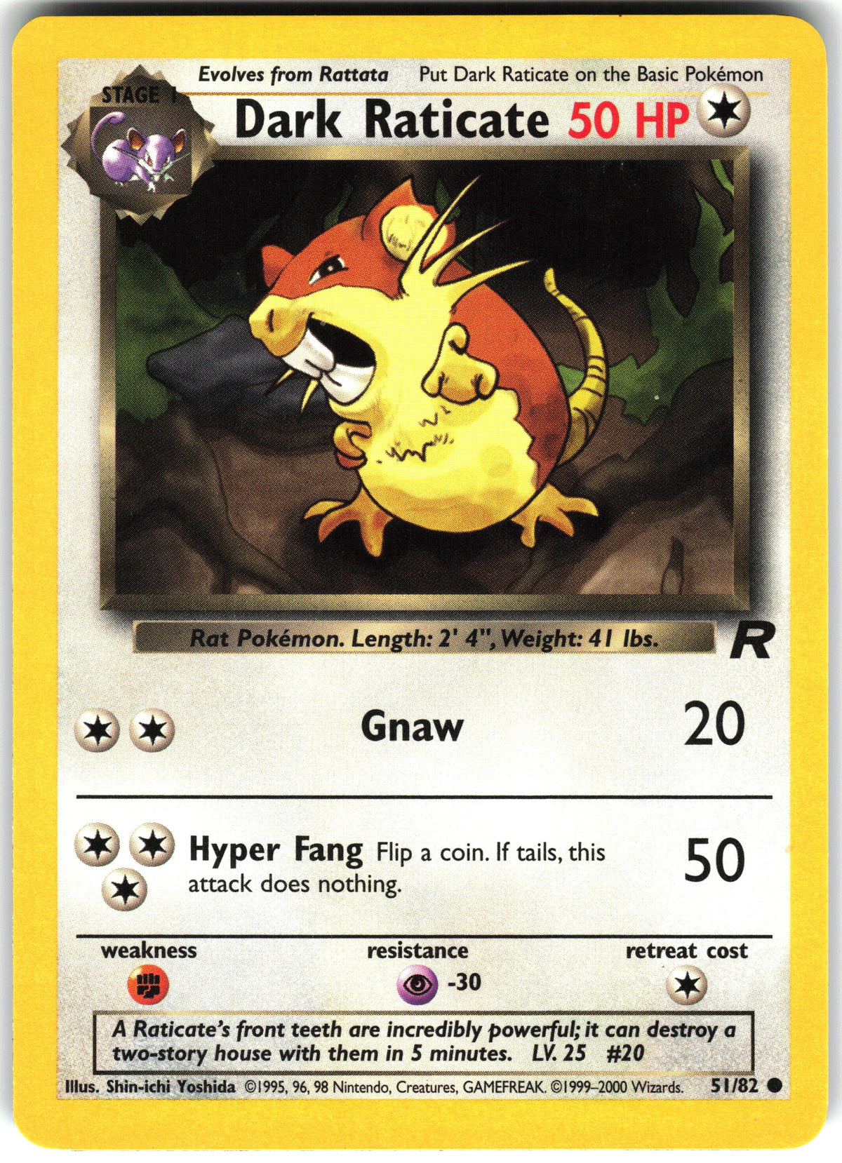 Dark Raticate #51 NM
