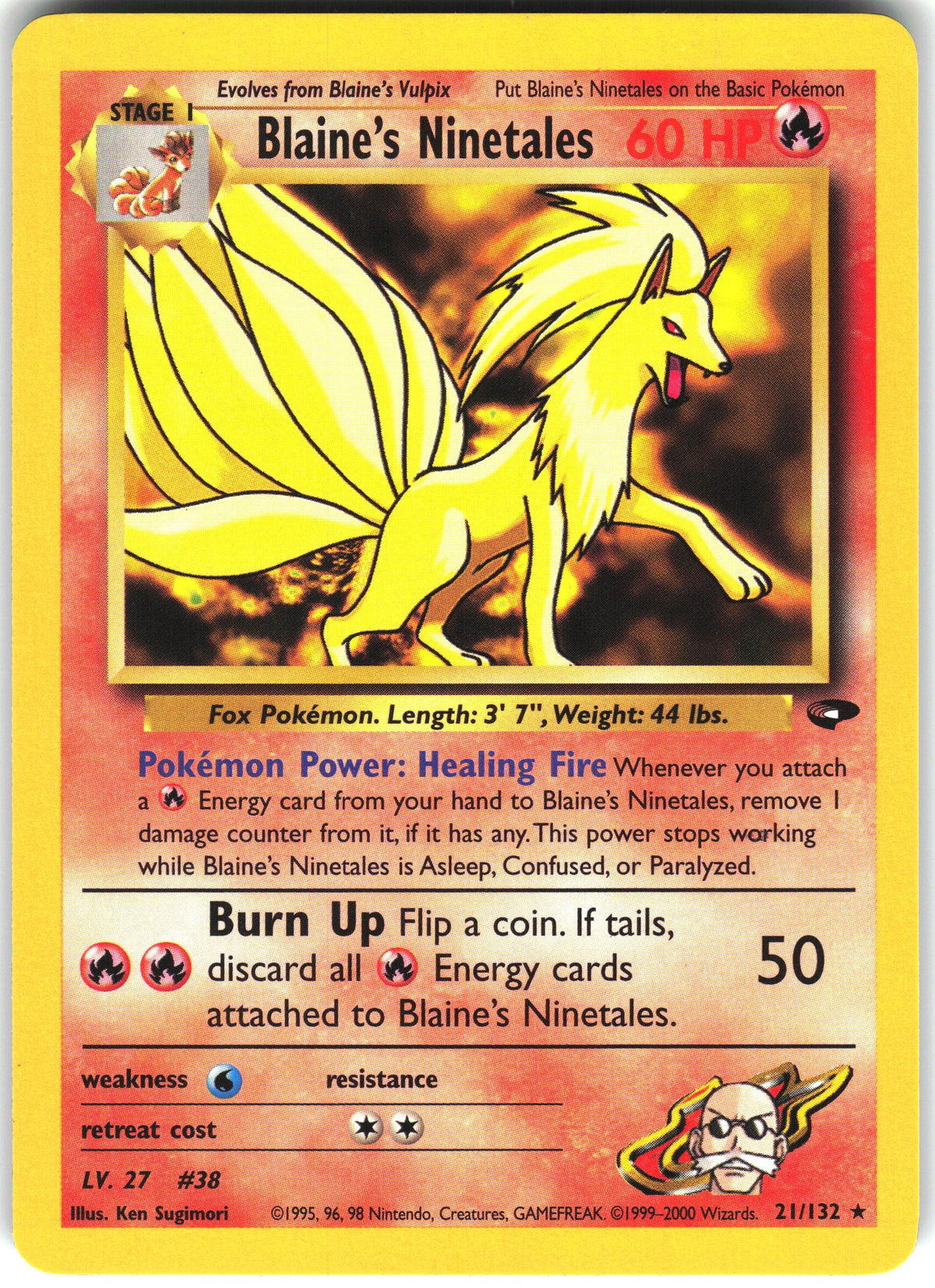 Blaine's Ninetales #21 NM