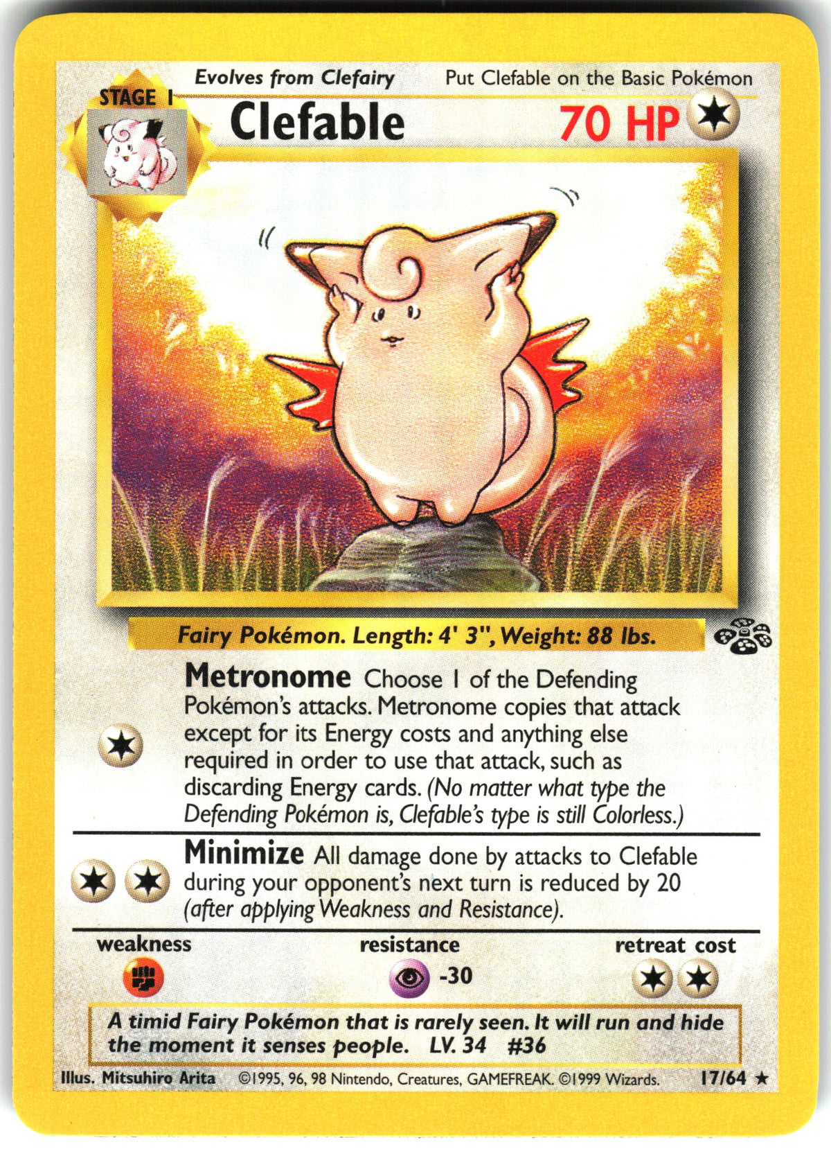 Clefable #17 NM