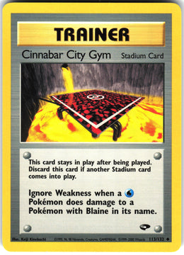 Cinnabar City Gym #113 NM