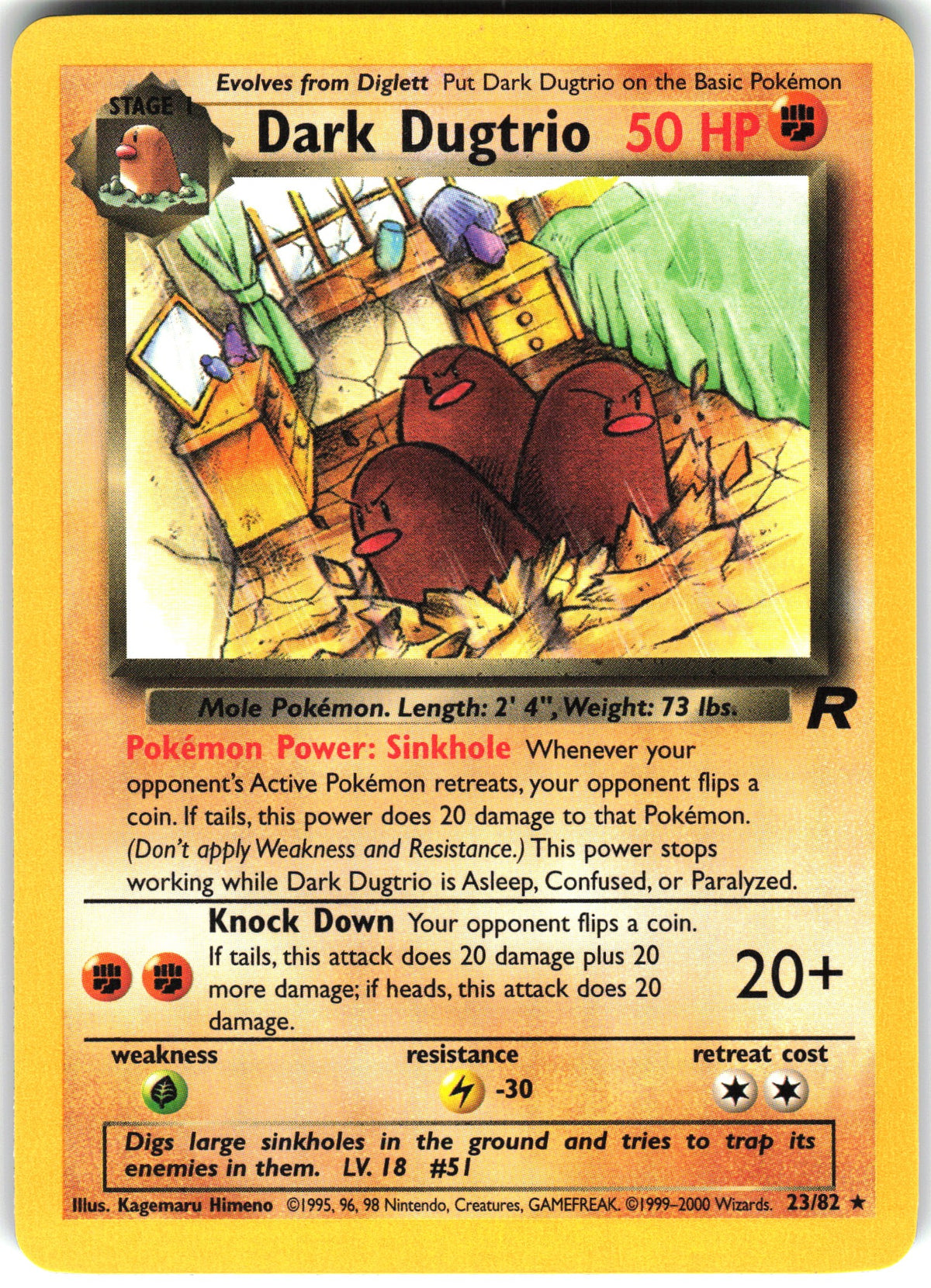 Dark Dugtrio #23 NM