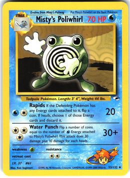 Misty's Poliwhirl #53 NM