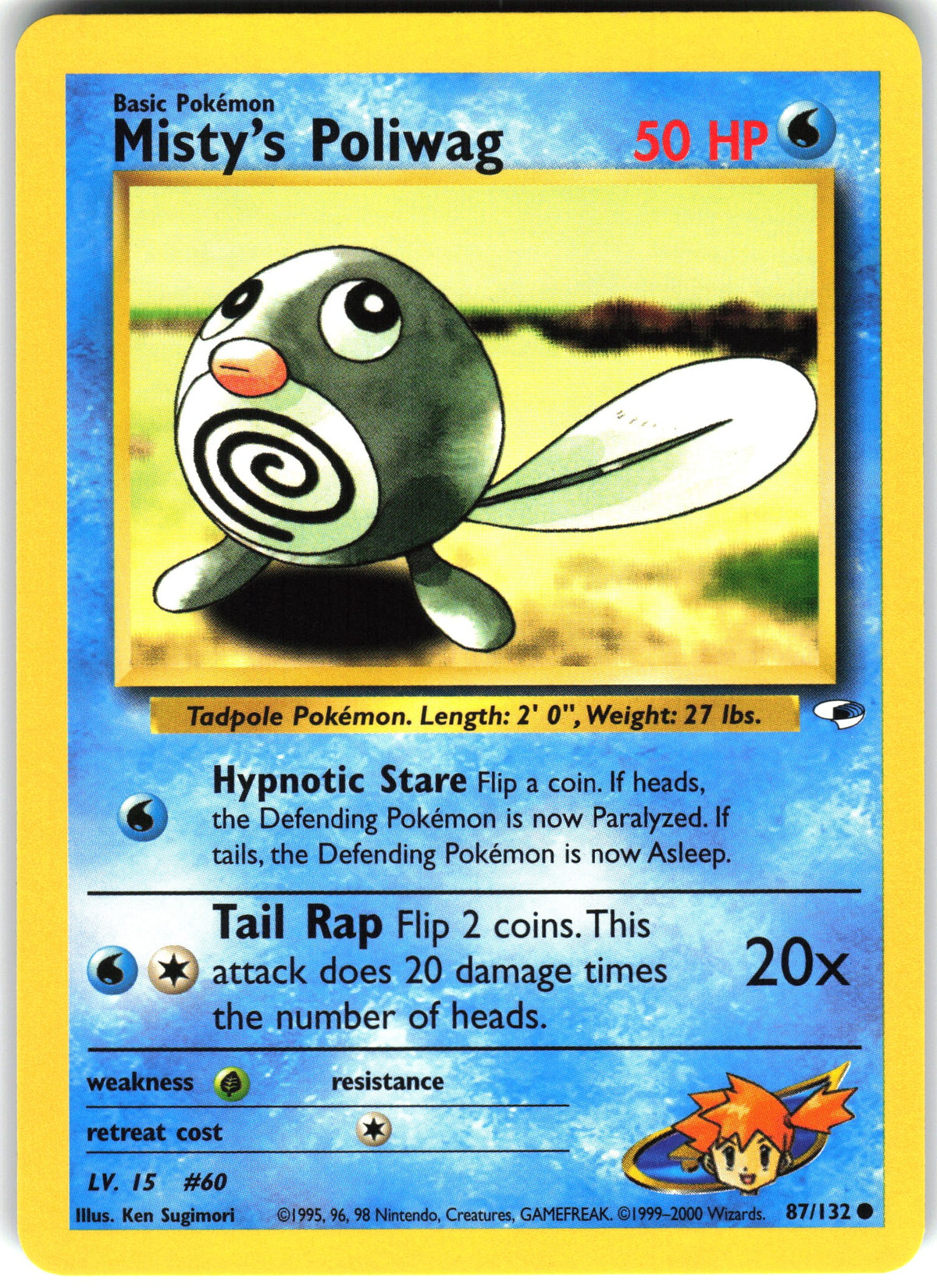 Misty's Poliwag #87 NM