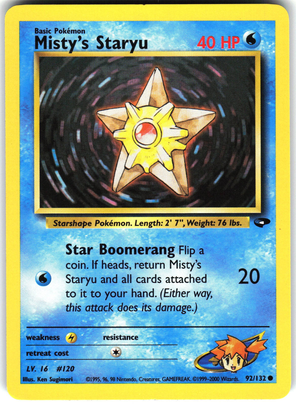 Misty's Staryu #92 NM