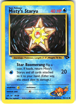 Misty's Staryu #92 NM