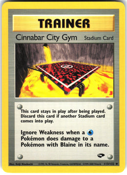 Cinnabar City Gym #113 NM