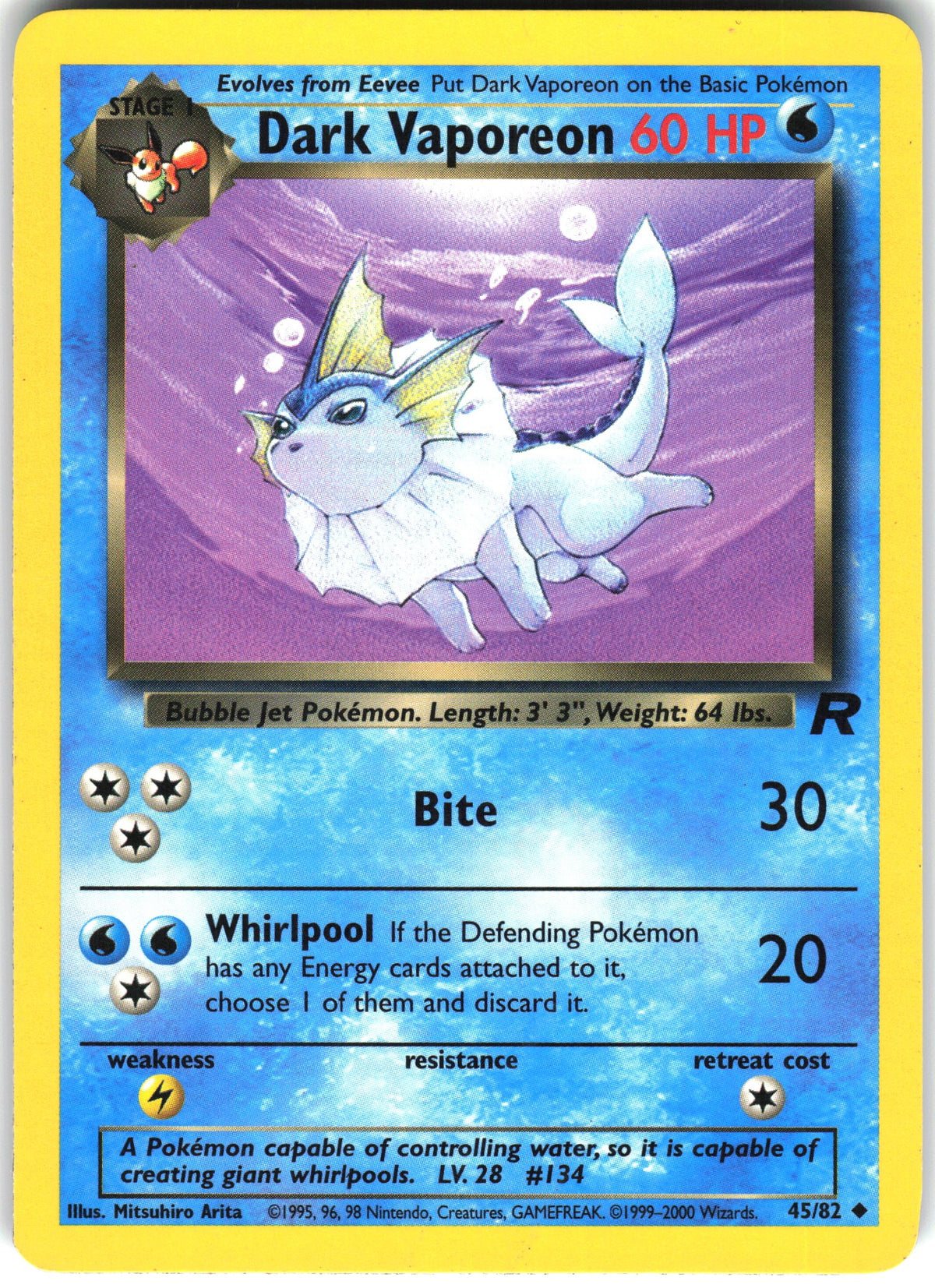 Dark Vaporeon #45 NM