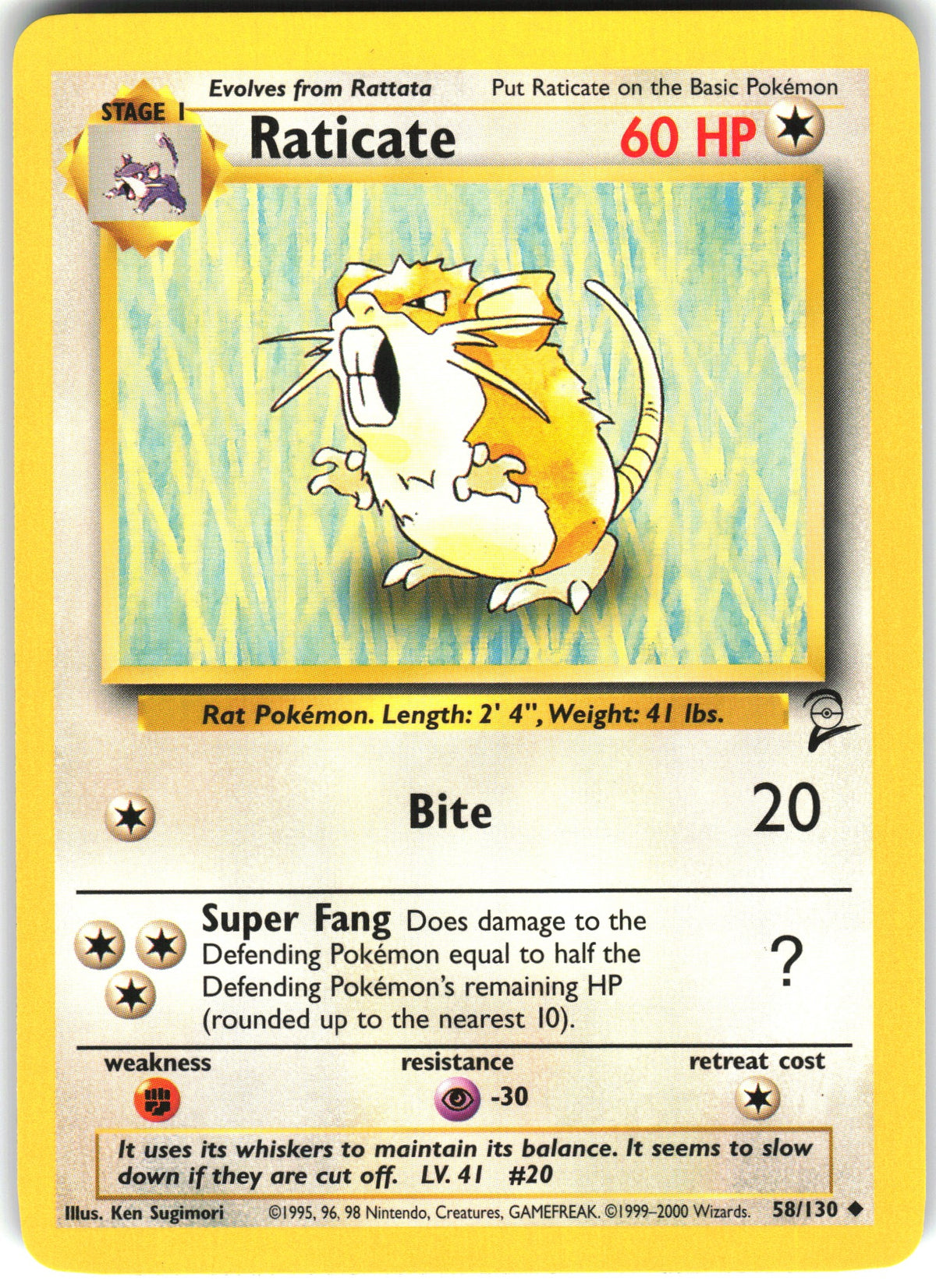 Raticate #58 NM