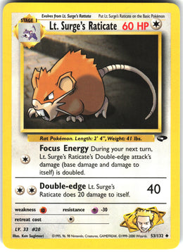 Lt. Surge's Raticate #53 NM