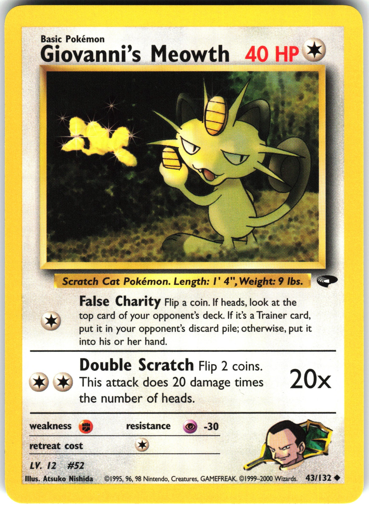 Giovanni's Meowth #43 NM