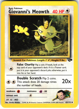 Giovanni's Meowth #43 NM