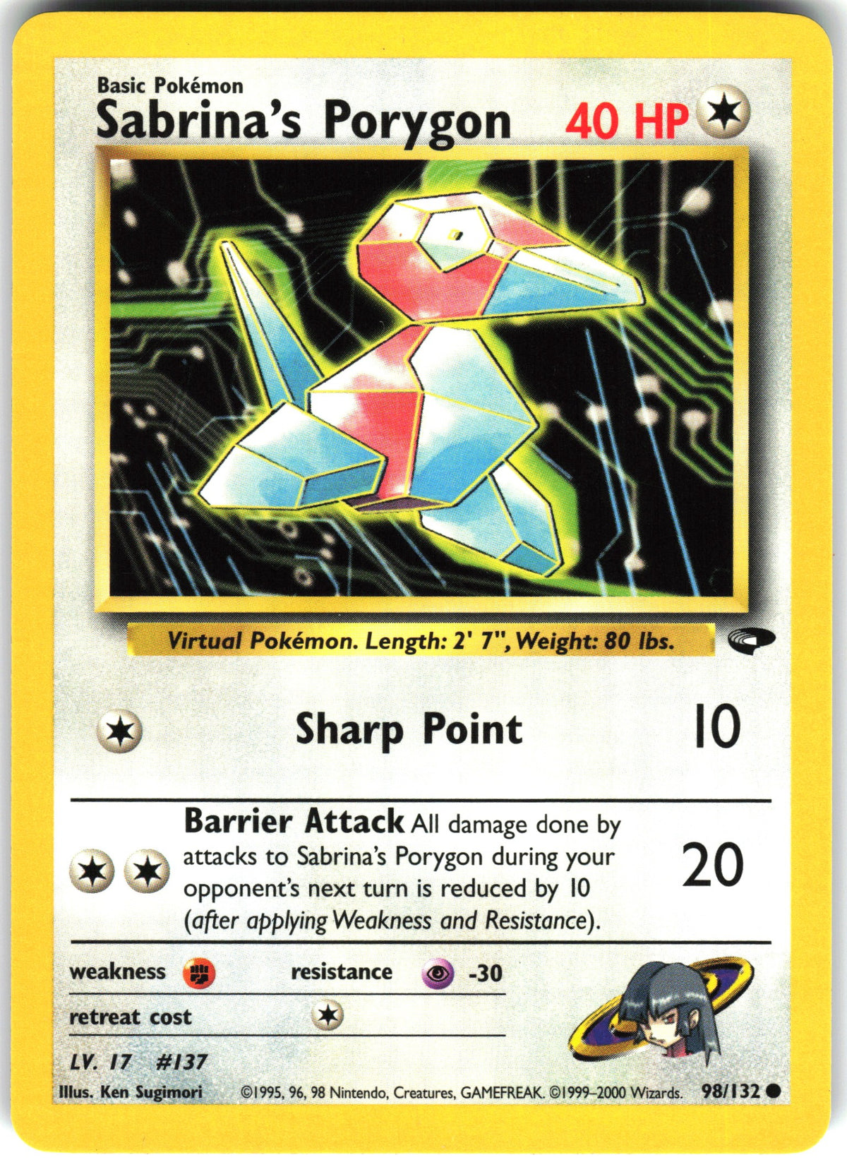 Sabrina's Porygon #98 NM