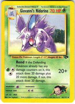 Giovanni's Nidorino #45 NM