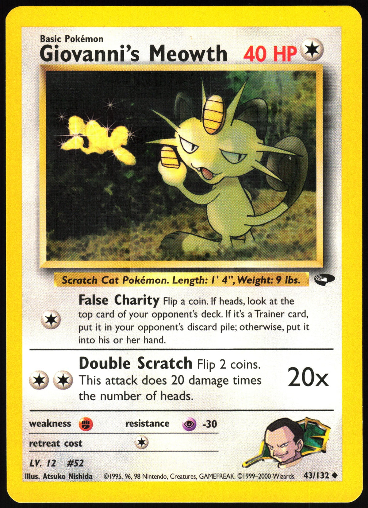 Giovanni's Meowth #43 NM