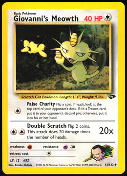 Giovanni's Meowth #43 NM