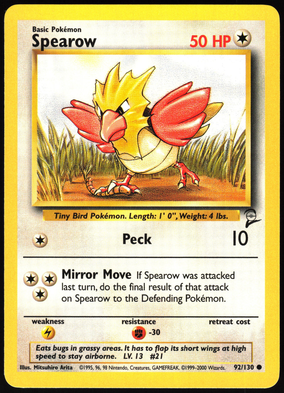 Spearow #92 NM