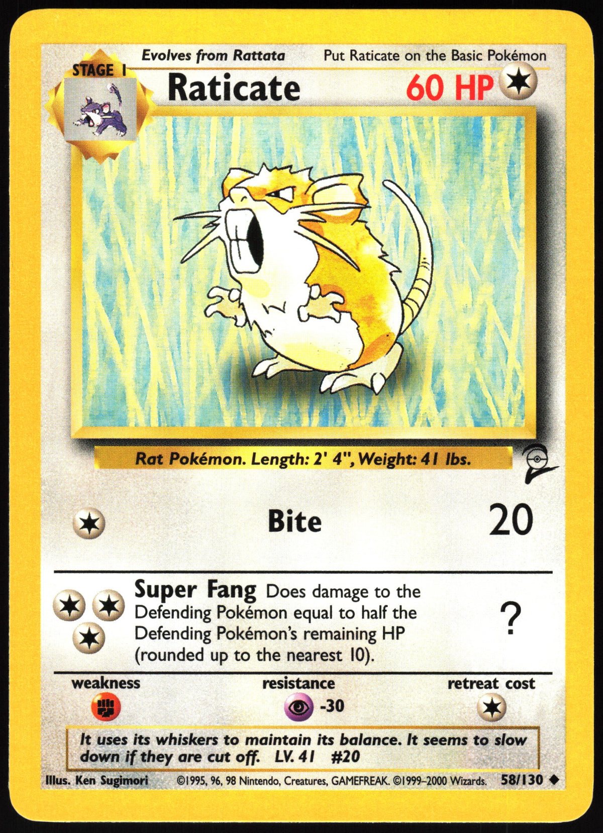 Raticate #58 NM