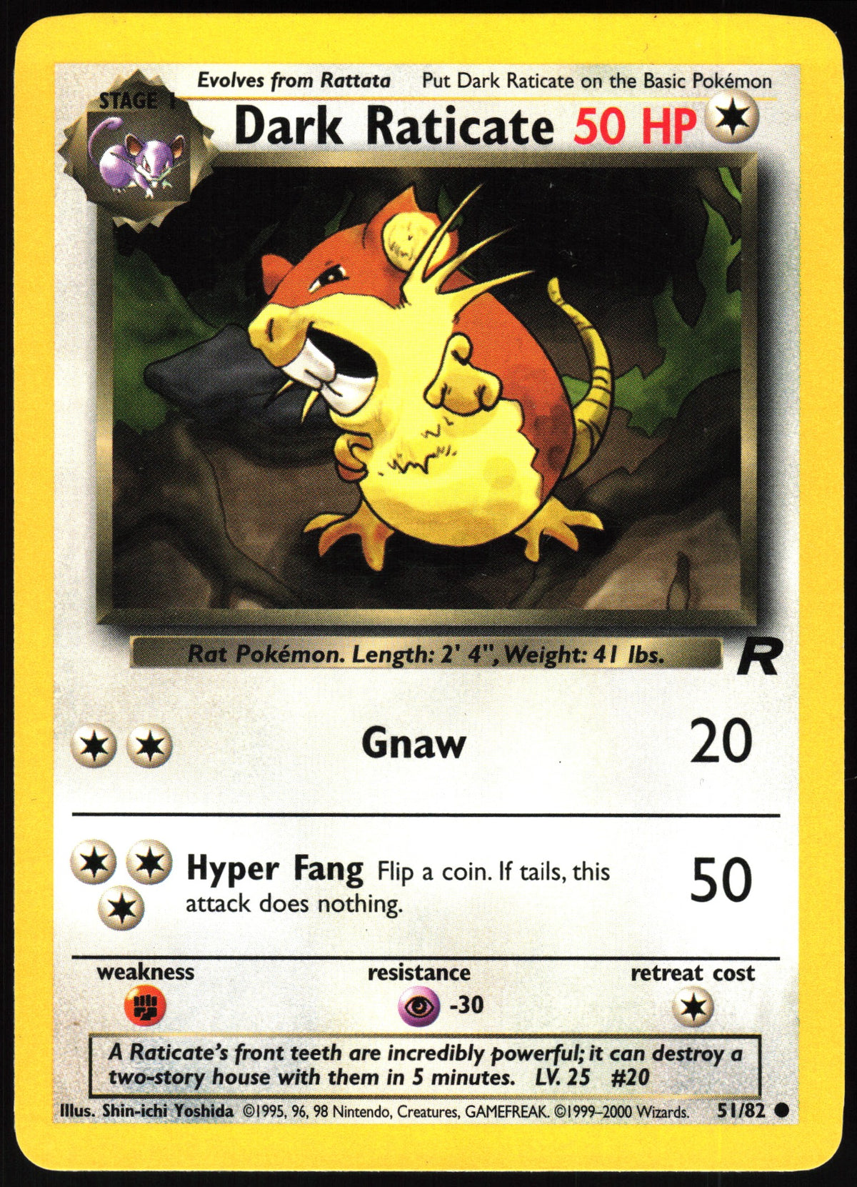 Dark Raticate #51 NM