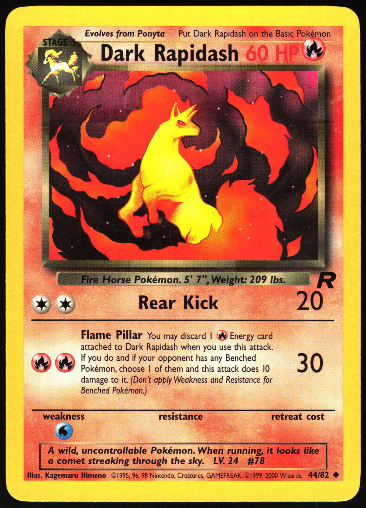 Dark Rapidash #44 NM
