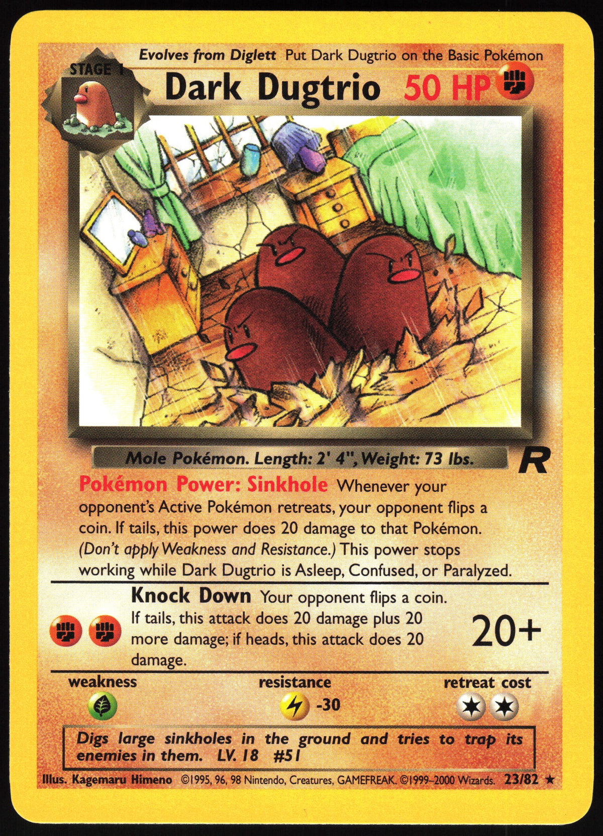 Dark Dugtrio #23 NM