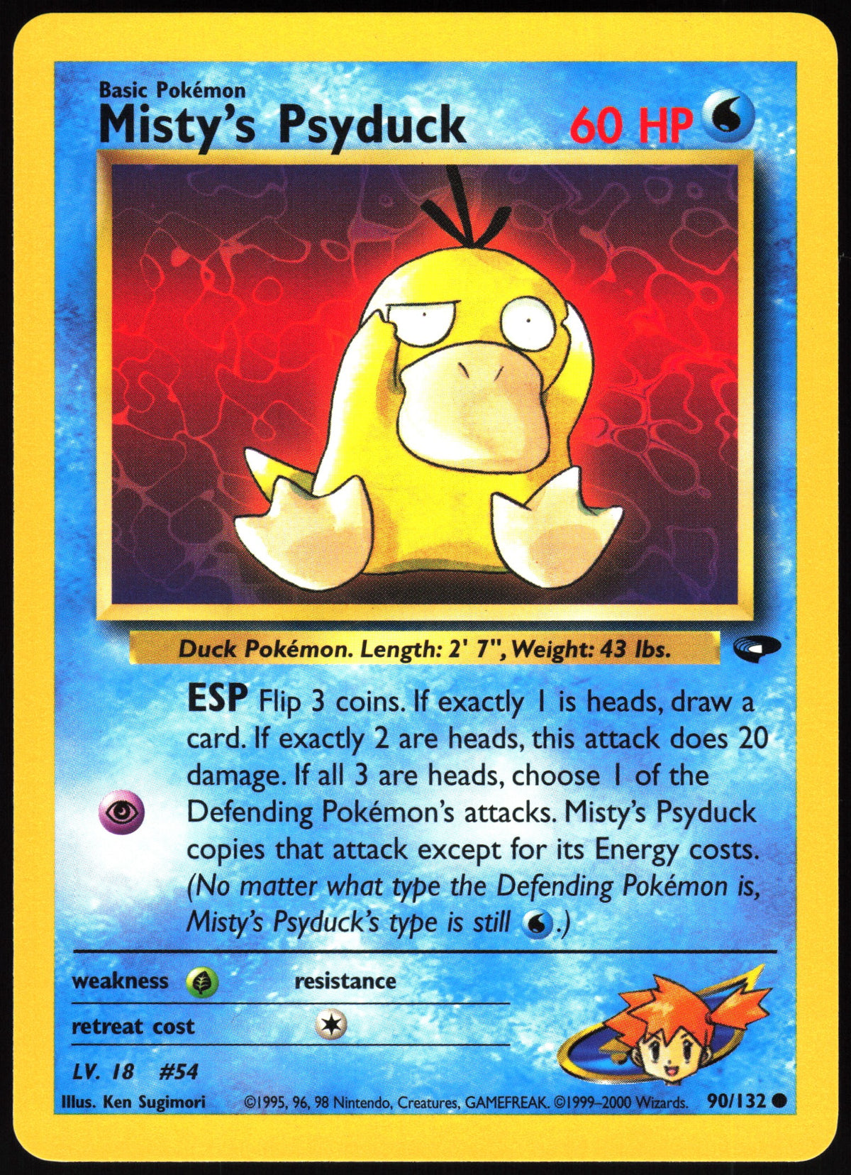 Misty's Psyduck #90 NM