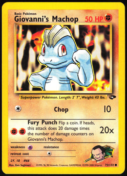 Giovanni's Machop #72 NM