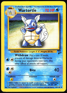 Wartortle #63 NM